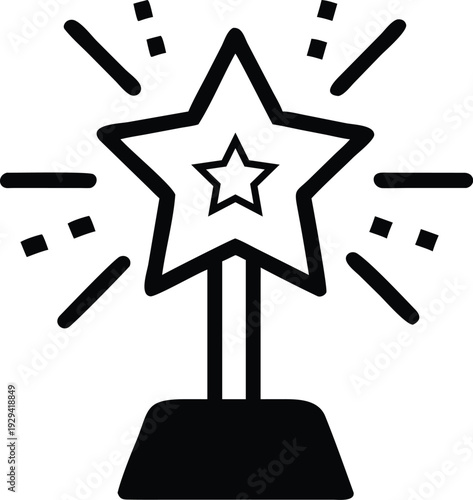 Motivational symbols icon star award