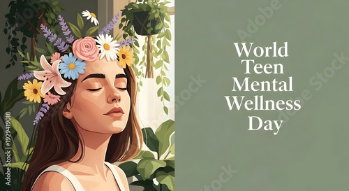 World Teen Mental Wellness Day Concept – Raising Awareness for Youth Anxiety and Emotional Support