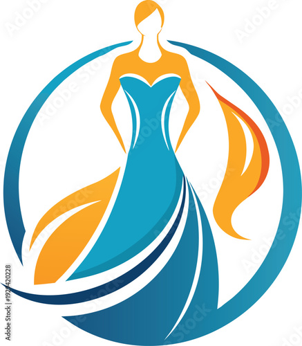 women dress logo design