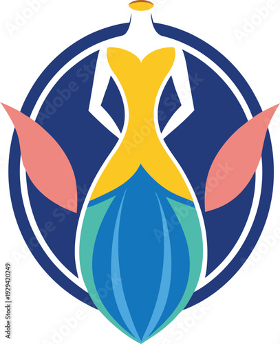 women dress logo design