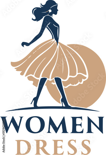 women dress logo design