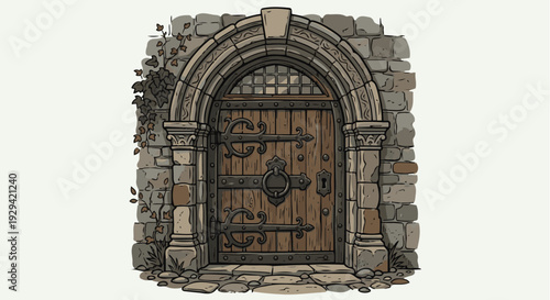 Historical door clip art.