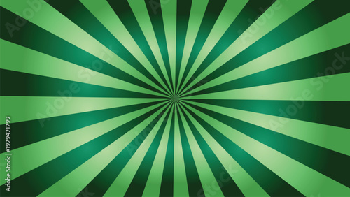 Dynamic green radial burst creates an eye catching visual for engaging marketing campaigns and festive events