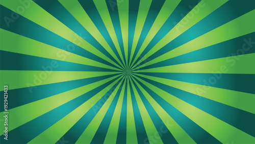 Refreshing green and blue radial burst captures a serene essence for calming advertisements and websites