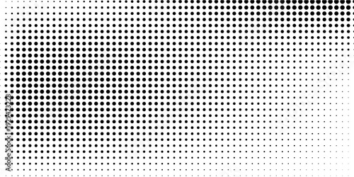 Set of halftone dots gradient pattern texture isolated on white background. Straight dotted spots using halftone circle dot raster texture. Vector blot half tone collection.