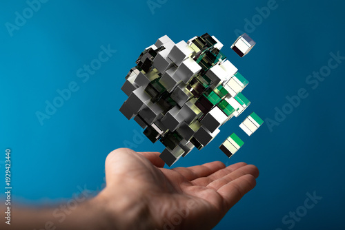 Artistic image of a hand ho...