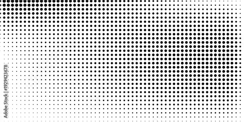 Set of halftone dots gradient pattern texture isolated on white background. Straight dotted spots using halftone circle dot raster texture. Vector blot half tone collection.