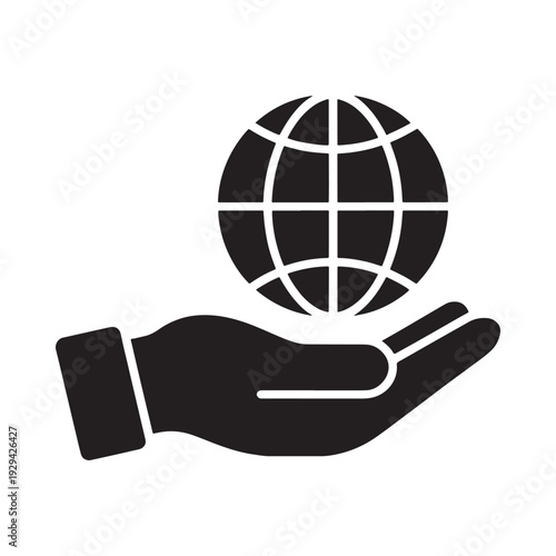 Hands cradling a globe representing care for the earth and global sustainability
