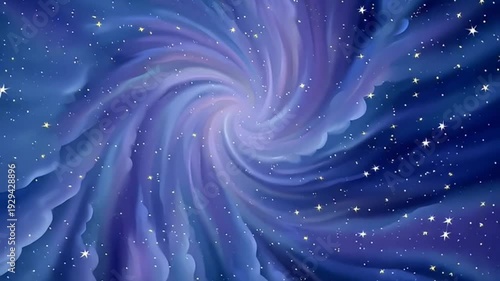 Vortex galaxy swirl cosmic purple blue.
