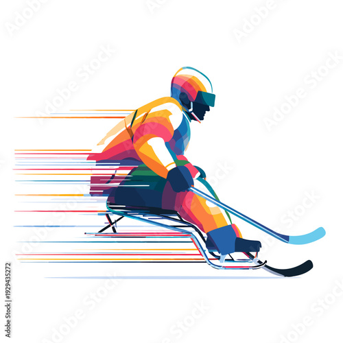 ** Winter Paralympics Spirit Inclusive Sports Silhouette**