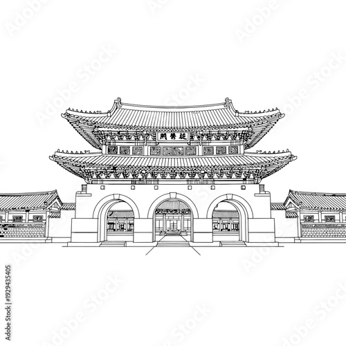 Gyeongbokgung Palace Seoul South Korea Landmark Icon