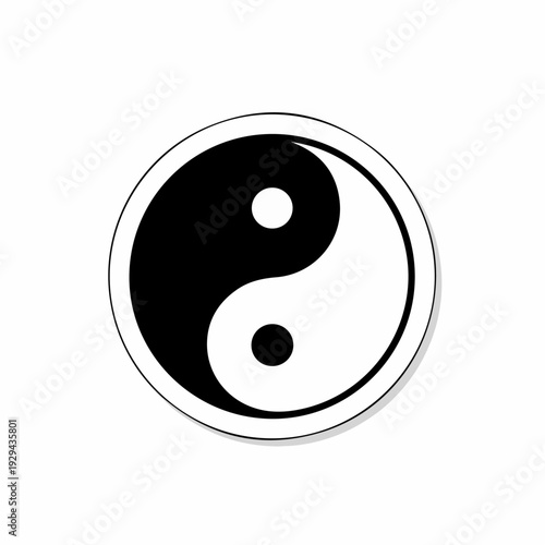 Yin Yang image vector illustration