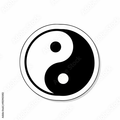 Yin Yang image vector illustration