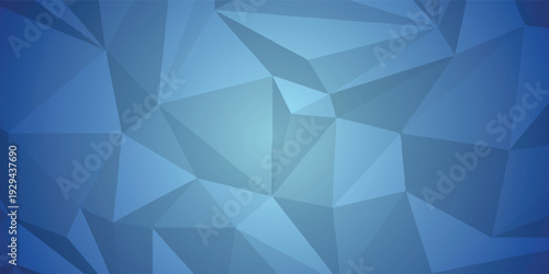 Conceptual Polygonal Background For Packaging Materials, Special Offers, Promotional Events, Gift Cards, Sales. Bright Blue Vector Illustration