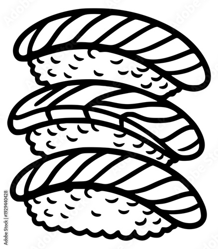 Sushi nigiri tower icon
