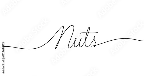 Elegant black script with the word 'nuts' in flowing calligraphy. No editable strokes