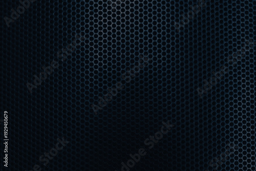 Obraz na plátně Black perforated metal grill texture background with gradient light,Macro,Close-up of a black metallic perforated mesh surface