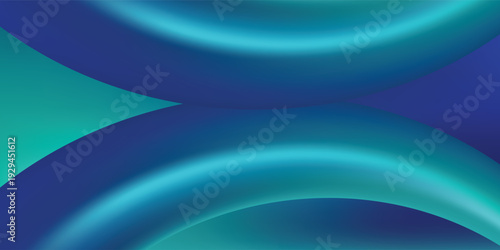 Green speed line wavy shape on dark background. High speed green waves for eco-design.