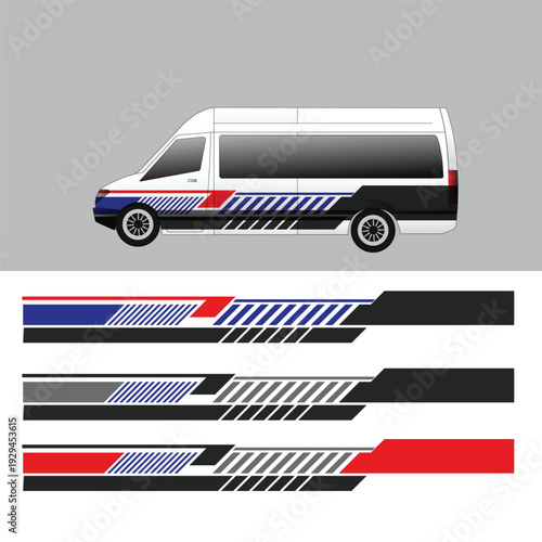 simple decal design for car body wrapping