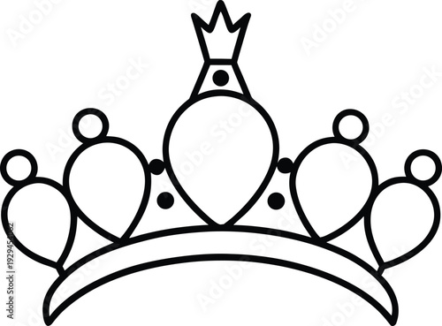 Princess tiara crowns vector illustration