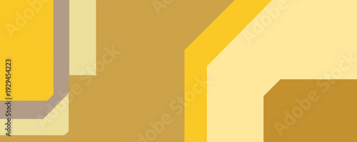 Pedestal display on yellow background with blank stand. Stand for showing product. Empty podium platform. 3D Rendering.