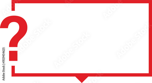Red Question Mark in a Speech Bubble frame.