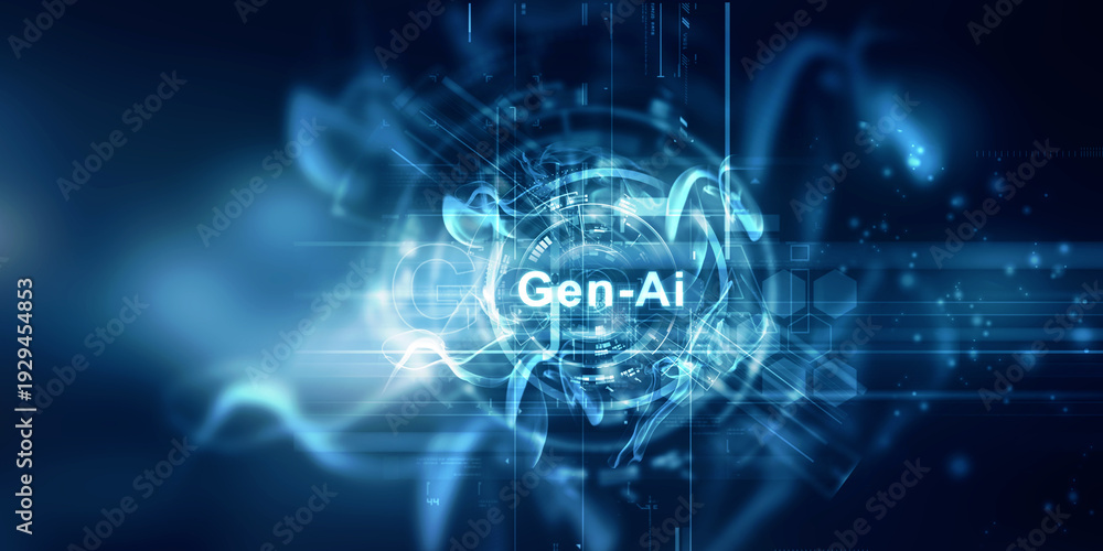 Obraz premium 2d illustration Artificial Intelligence (AI) concept 