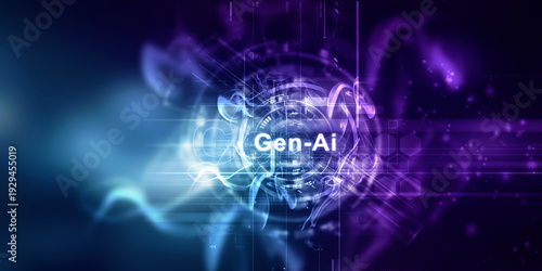 2d illustration Artificial Intelligence (AI) concept
