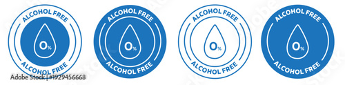 Alcohol-free icon. suitable for cosmetic products and medical alcohol-free products. black outline symbol vector icon illustration.