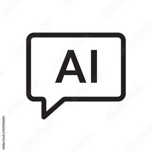 AI chatbot chat bubble icon