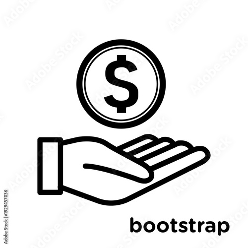 Bootstrap icon. vector line illustration