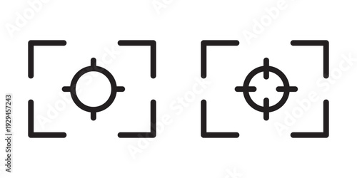 focus icon. line Vector Illustration