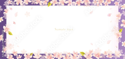 春の花の華やかで上品なベクターイラストフレーム背景