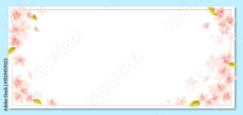 春の花の華やかで上品なベクターイラストフレーム背景