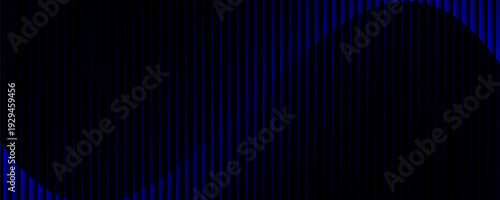 A visually striking abstract composition featuring luminous vertical lines in a vibrant blue hue against a deep, dark background, evoking a sense of advanced technology and digital.