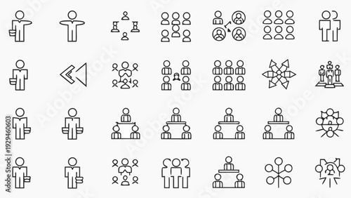 Business people icons for teamwork and communication