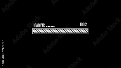 Progress Bar Loading Animation on Dark Background