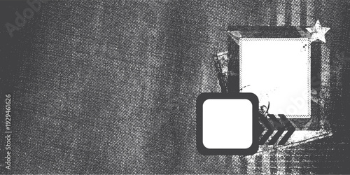 Wallpaper Mural Denim creative grunge page design. Banner template. Empty framework Torontodigital.ca