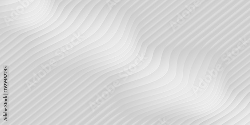 Minimal abstract white diagonal stripe background with subtle 3D paper-cut style shadows.