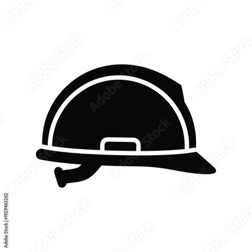 Hard hat silhouette protective construction safety helmet headwear equipment accessory industrial worker protection gear