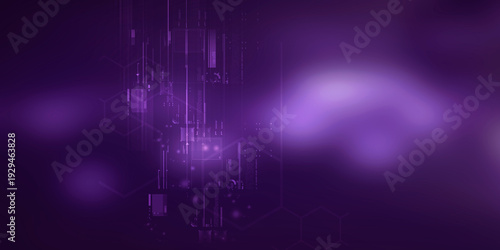 2d illustration Abstract futuristic electronic circuit technology background
