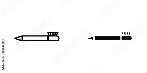 Eyeliner icon in doodles flat and line stroke pack