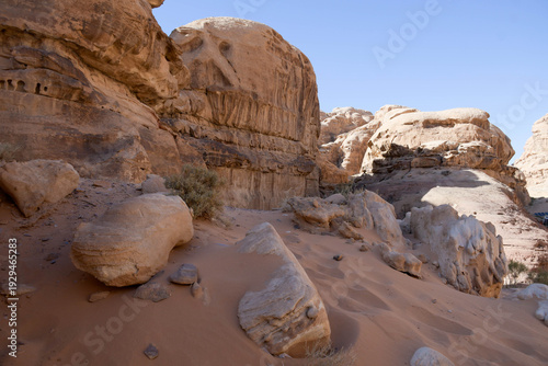 Sandstone rock formation in the desert