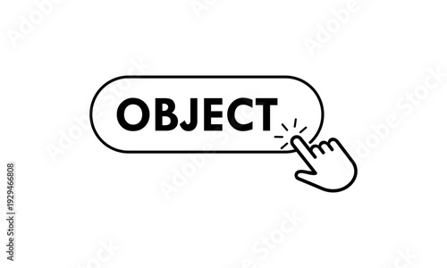 Minimalist vector logo set of interactive interface buttons. Featuring navigation icons like Fille object with a clean hand pointer clicking design for web and apps.