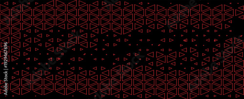 Triangles Halftone Pattern Vector Abstract Geometric Technology Background. Triangular Half Tone Texture. Minimal Style Dynamic Tech Wallpaper