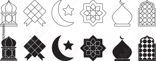 Islamic geometric patterns and symbols