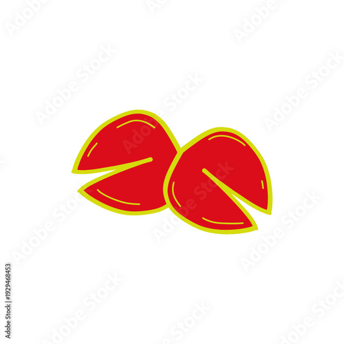 vector illustration of a fortune cookie