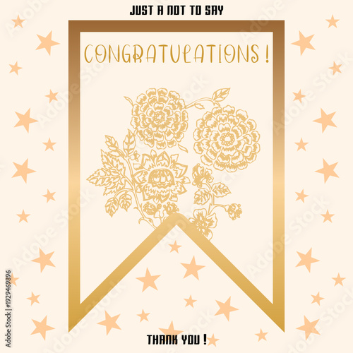 Hand drawn script sending heartfelt congratulations to someone special