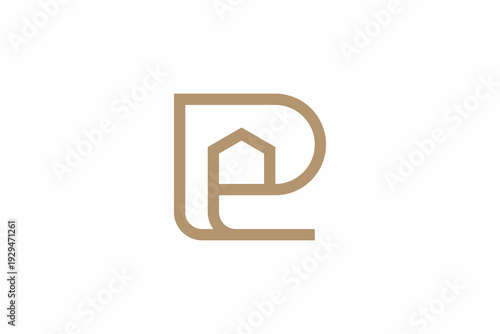 Letter PE Line Home Logo 