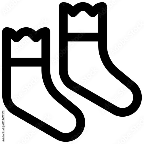 Socks. Editable stroke vector icon.